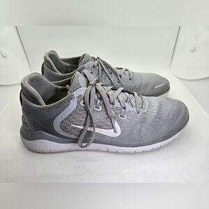 Nike Free RN 2018 Shoes Women's 8.5 Grey Running Athletic Barefoot Gym Sneakers